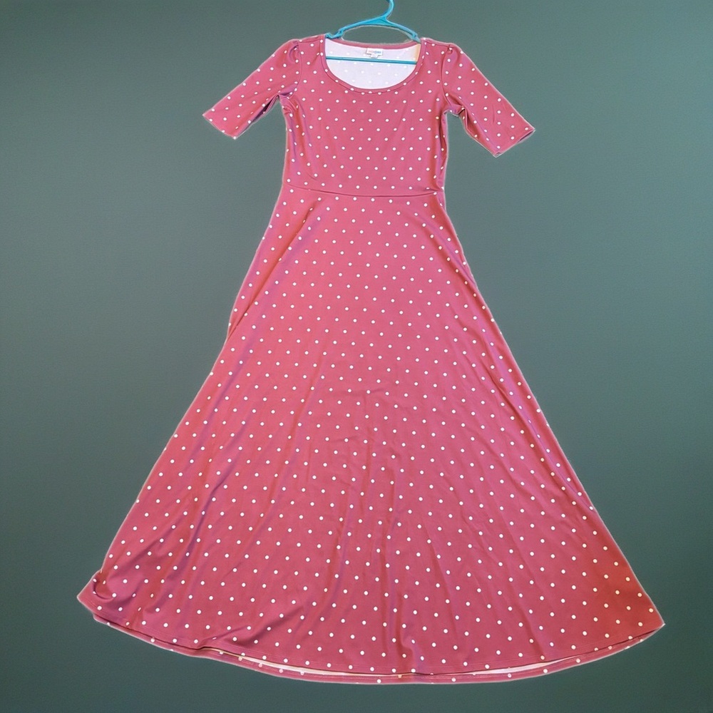 Pink Polka Dot Maxi Dress NWT